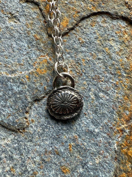 Silver Small Western Concho Pendant