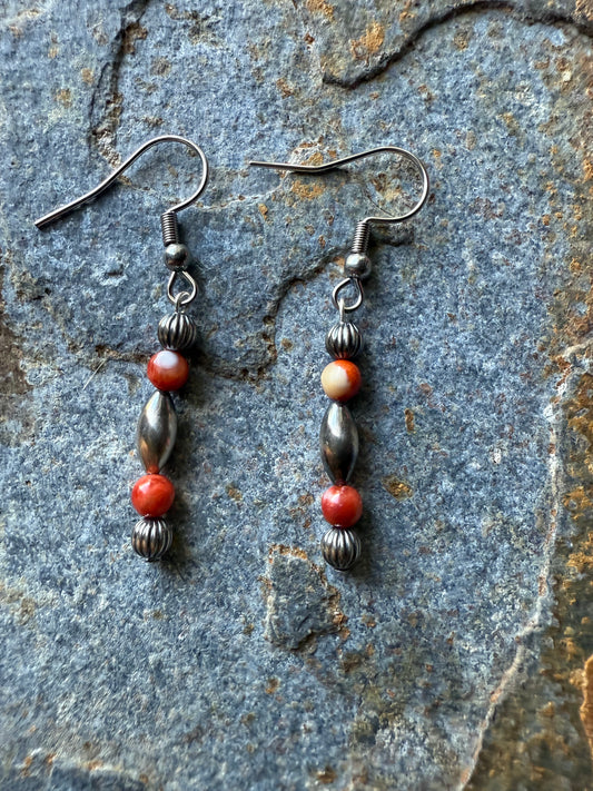 Sterling Silver Pearls & Red Spiny Oyster
