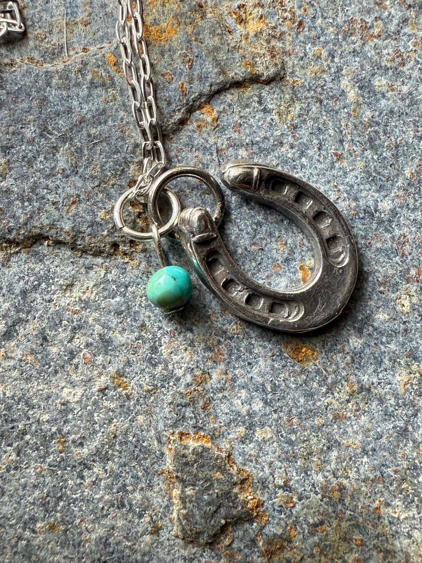 Silver Western Horseshoe Pendant