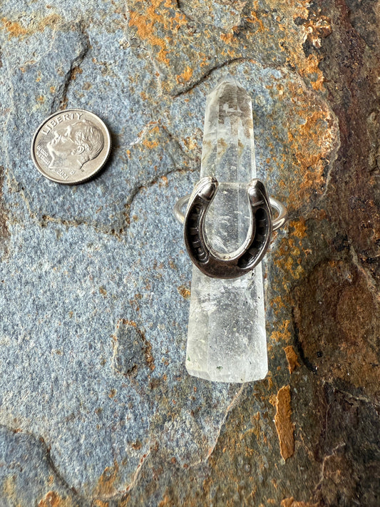 Silver Horse Shoe Ring