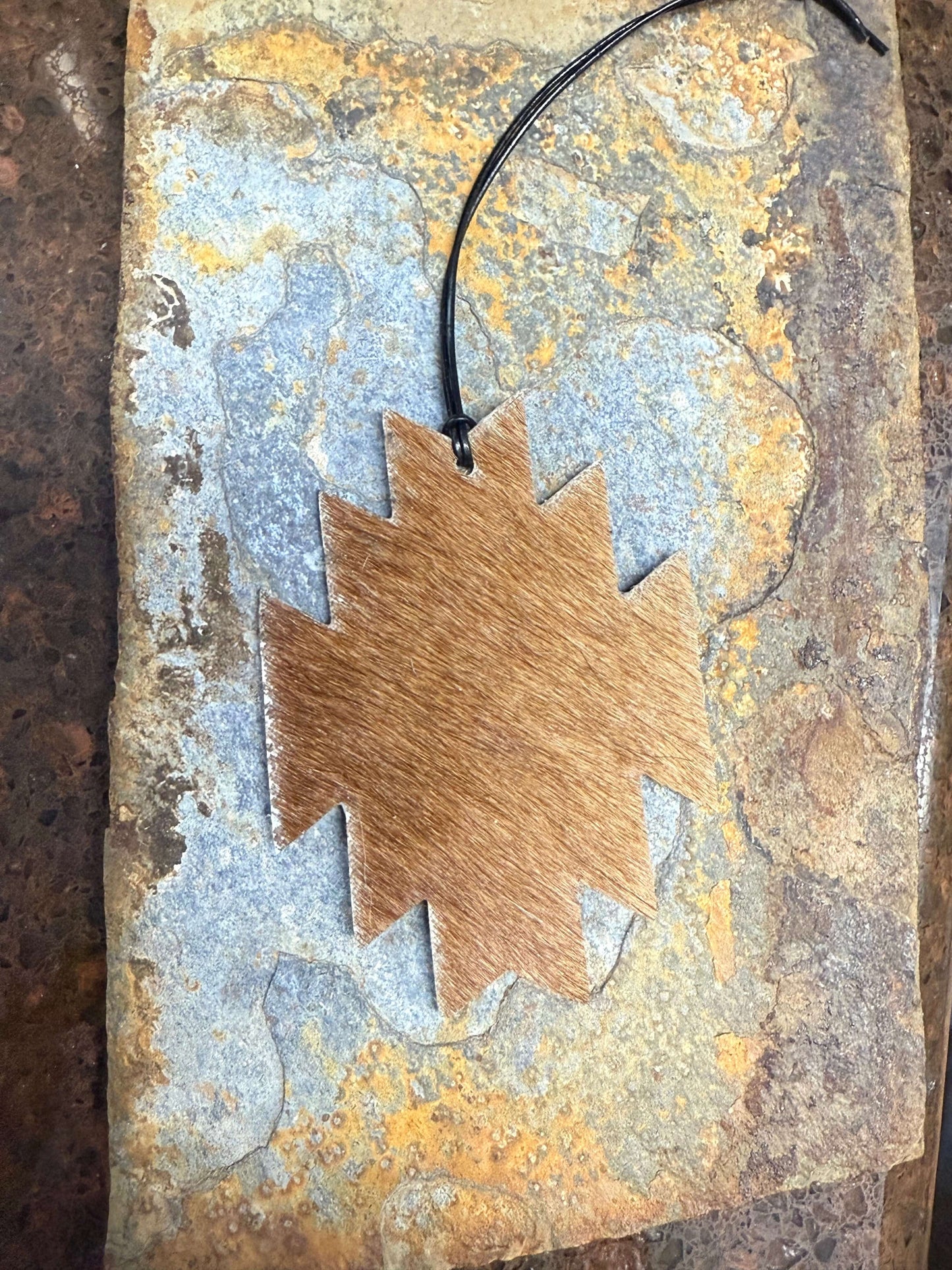 Hair-On Cowhide Aztec Ornament