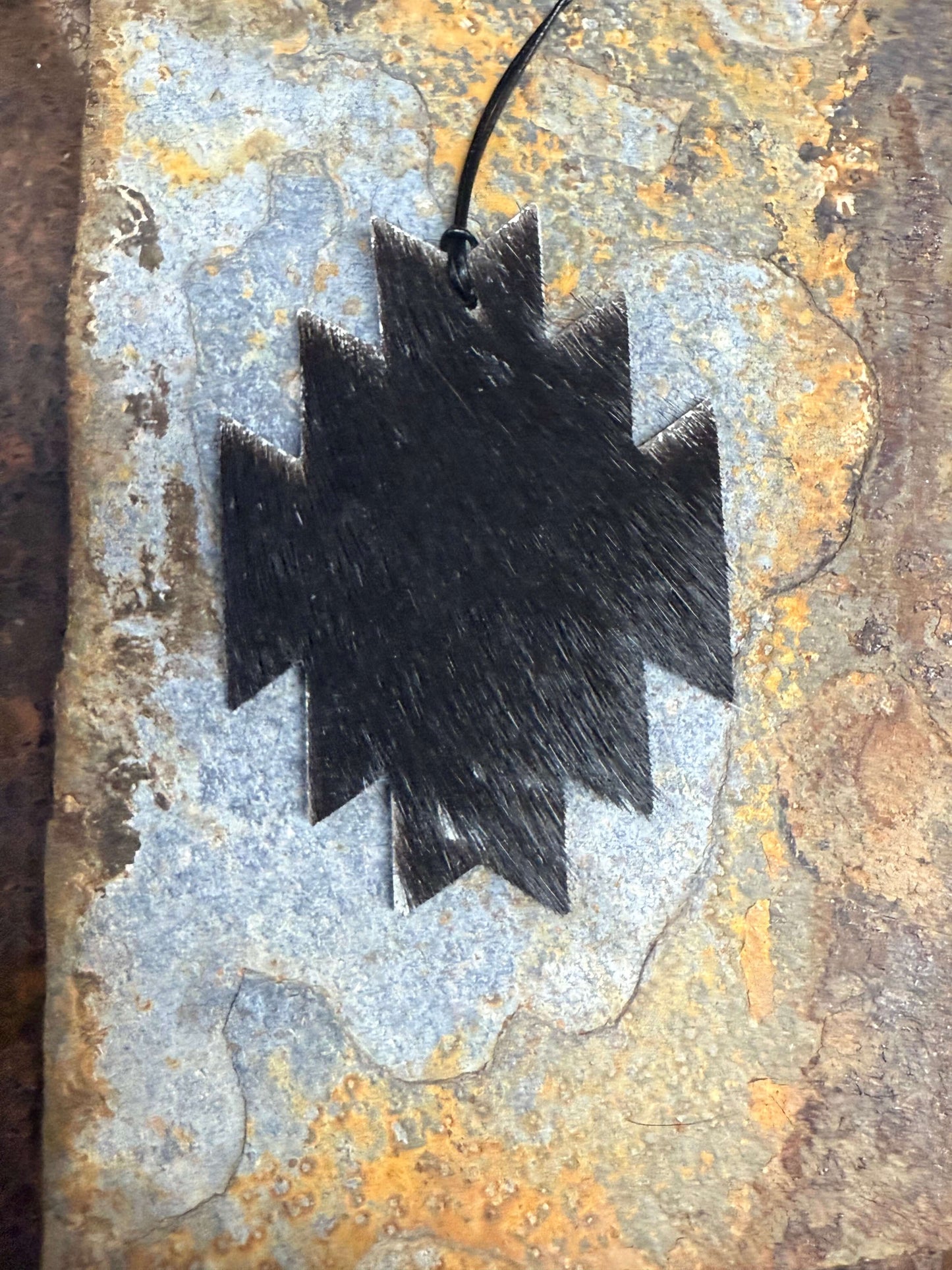 Hair-On Cowhide Aztec Ornament