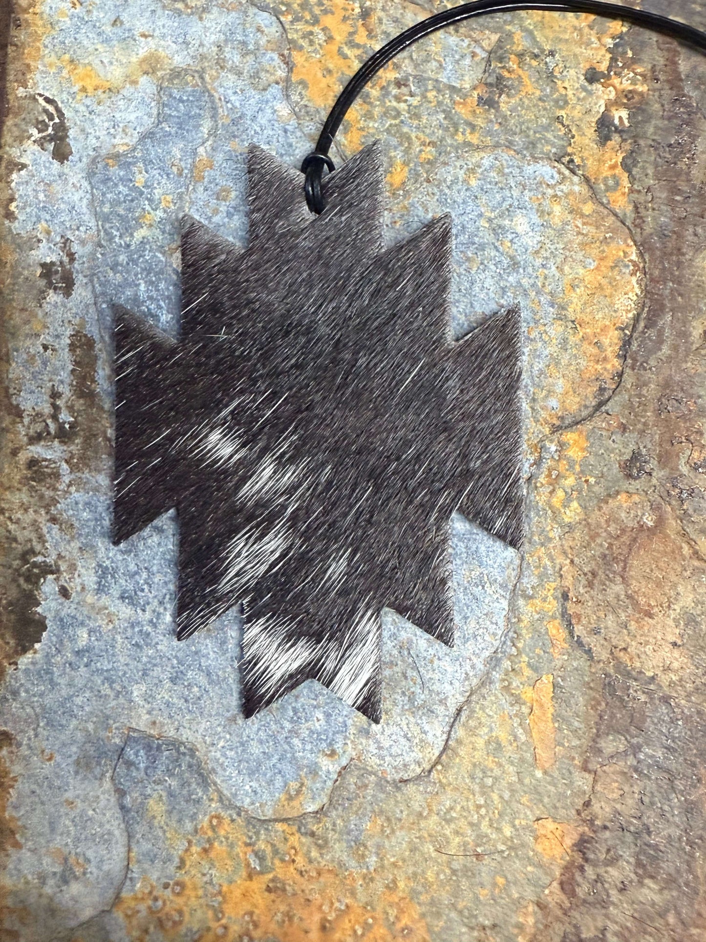 Hair-On Cowhide Aztec Ornament