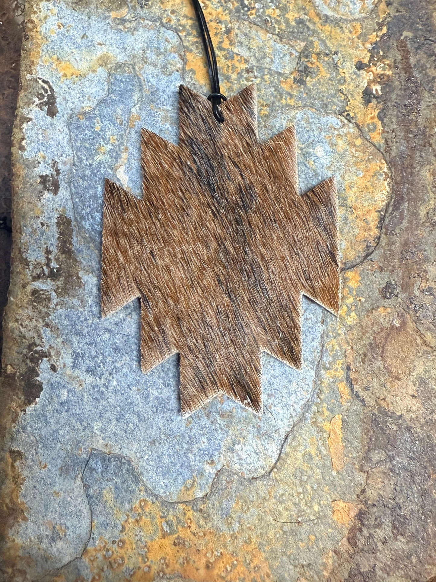 Hair-On Cowhide Aztec Ornament