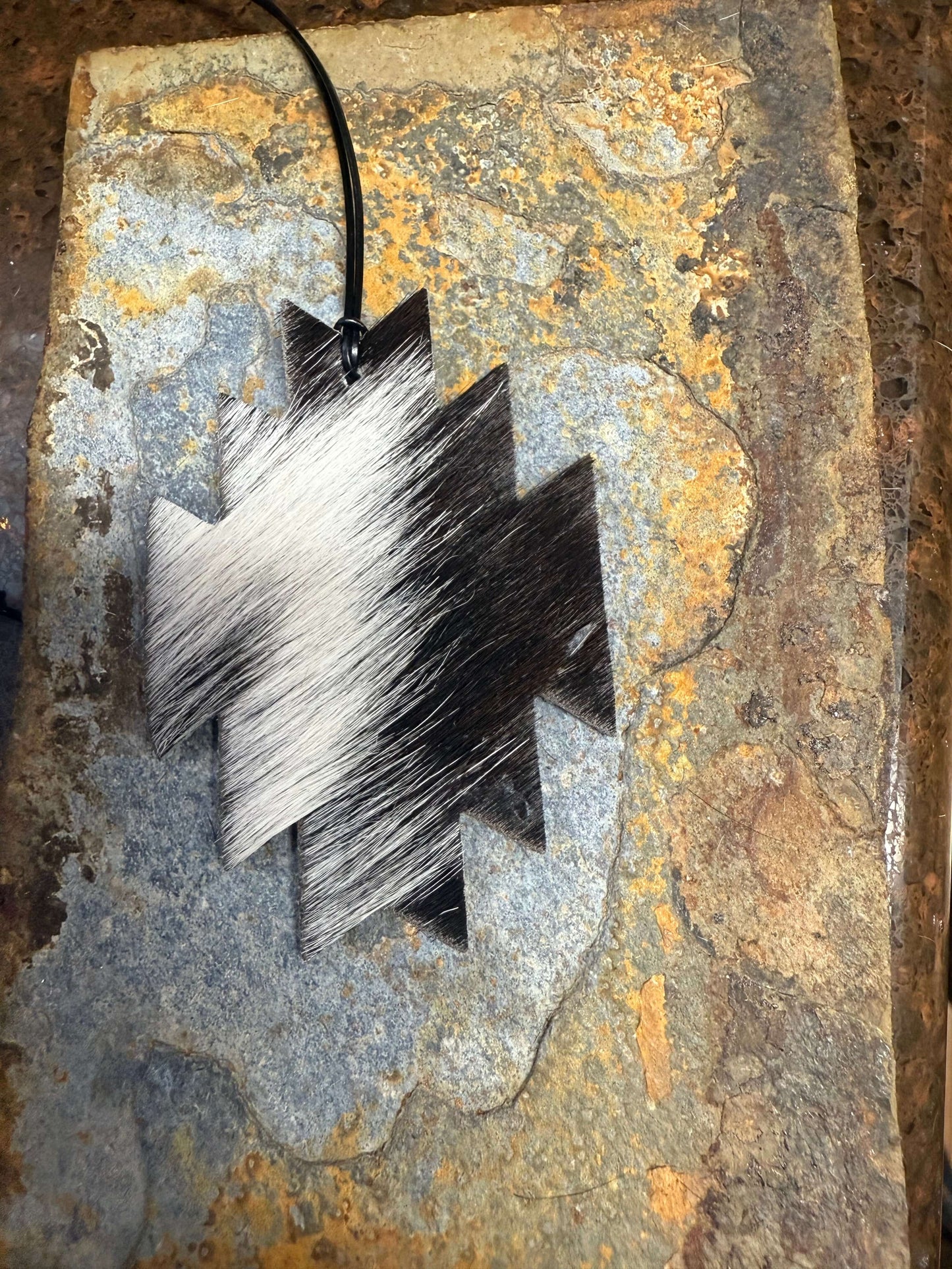 Hair-On Cowhide Aztec Ornament