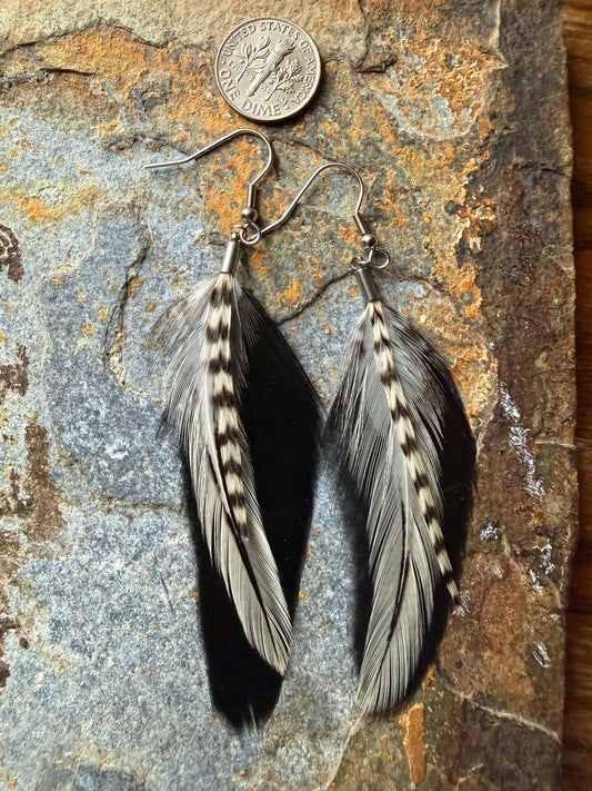 Mountain Mist Feather Earrings