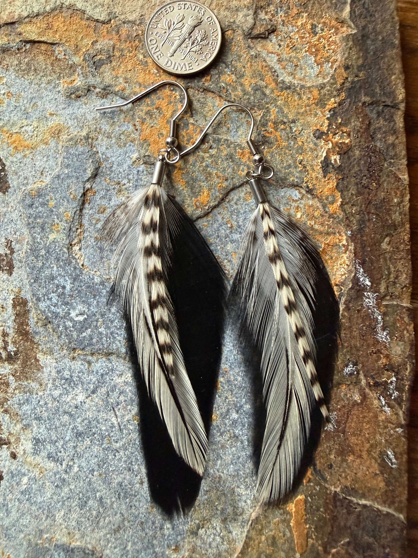 Mountain Mist Feather Earrings