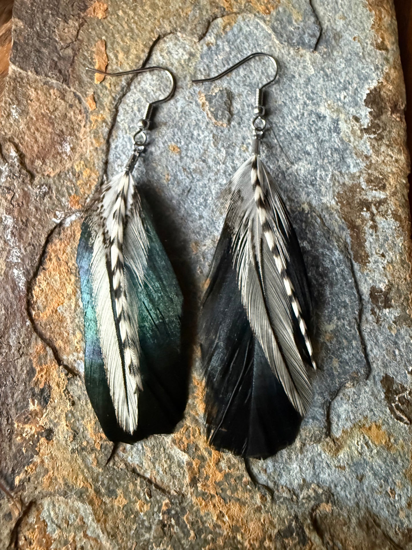 Mountain Mist Feather Earrings