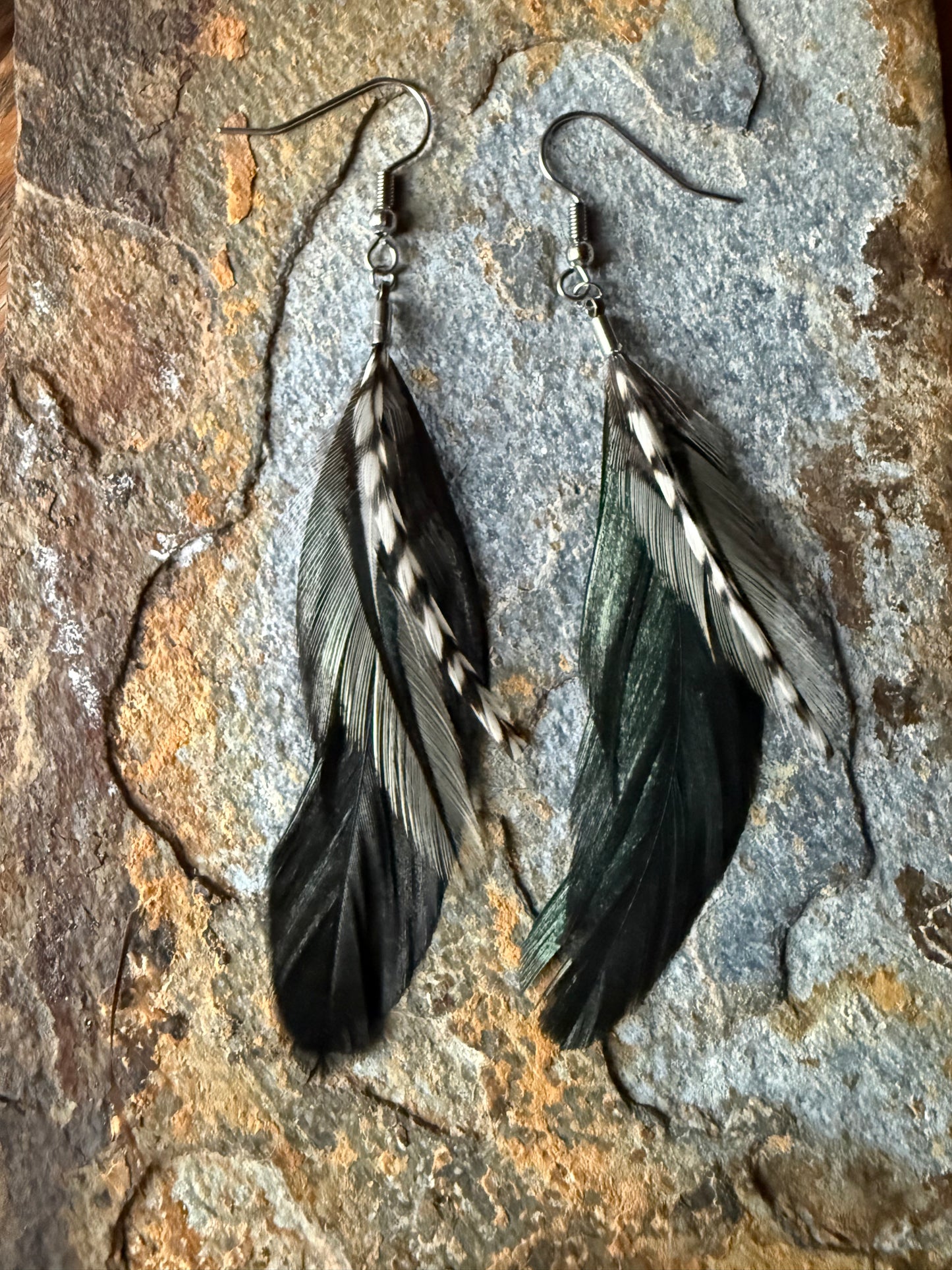 Mountain Mist Feather Earrings