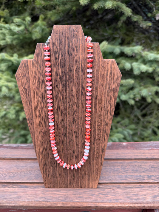 Red Spiny Oyster Pearls Necklace