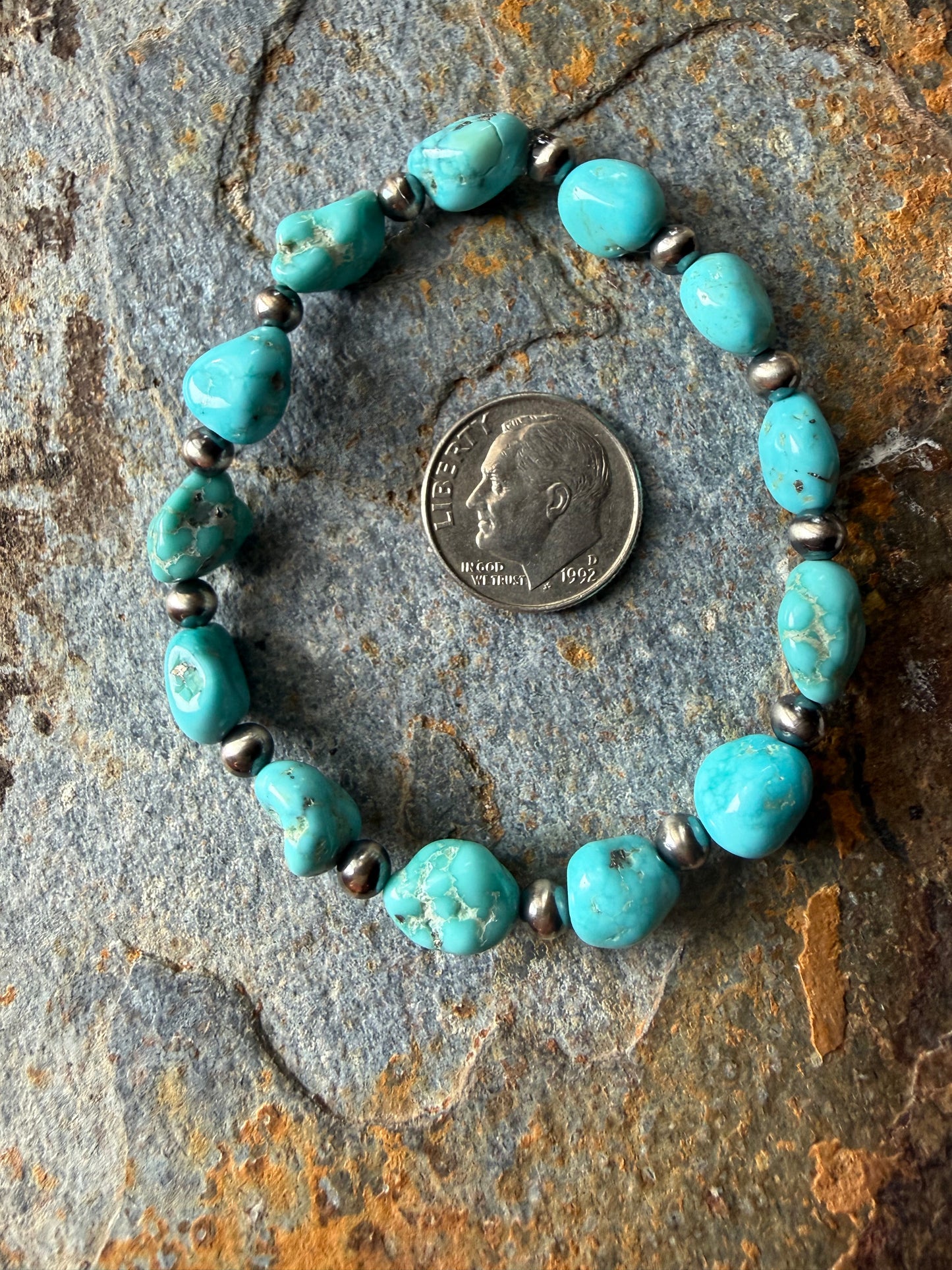 White Water Turquoise Pearl Bracelet