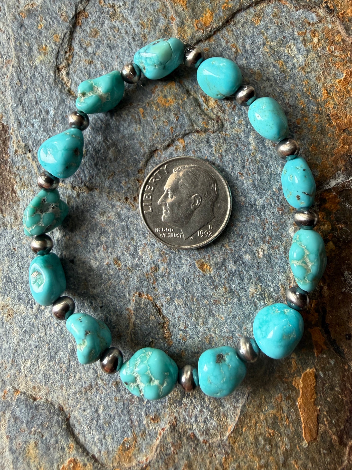 White Water Turquoise Pearl Bracelet
