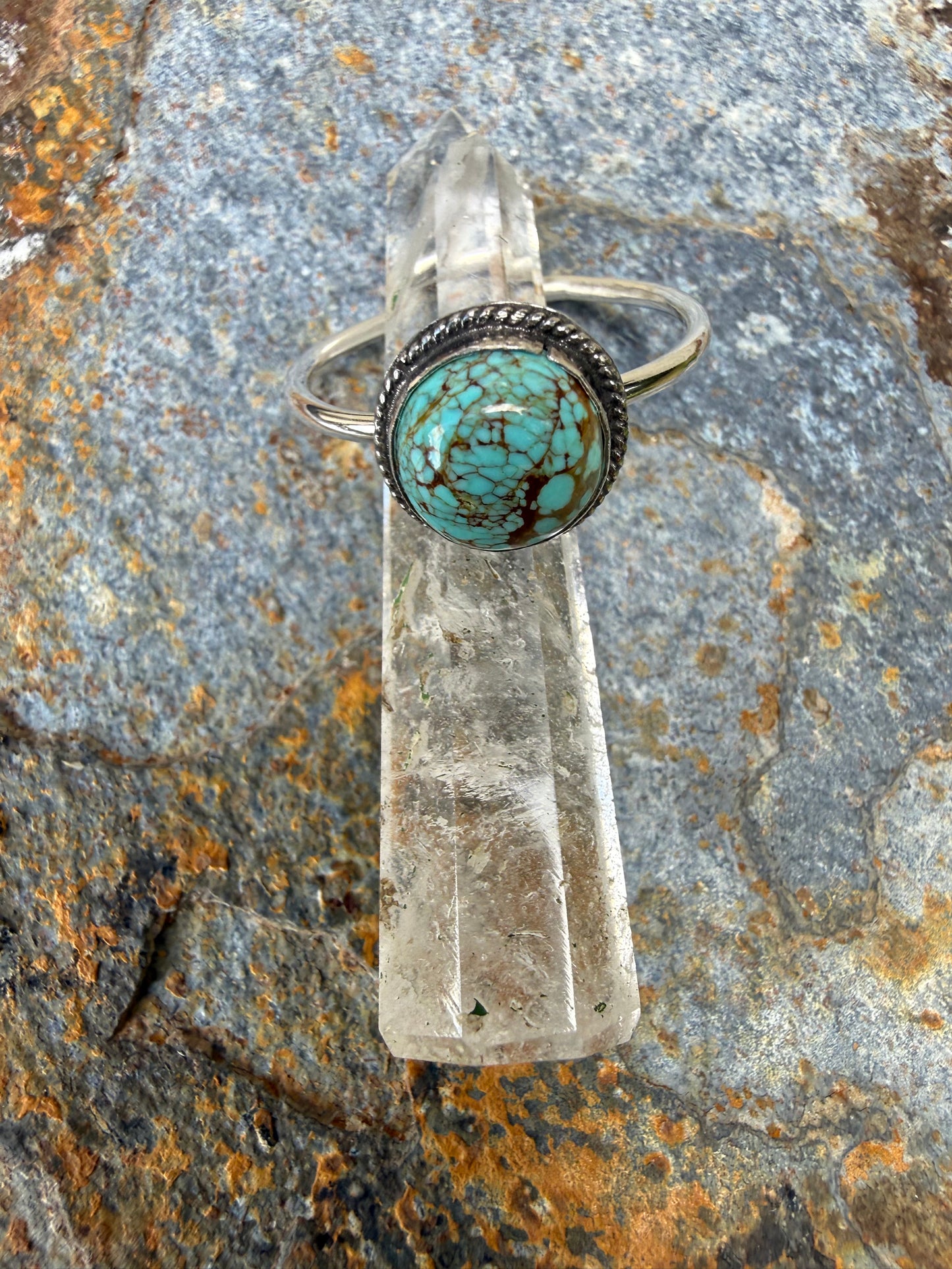 Number 8 Turquoise Sterling Silver Ring