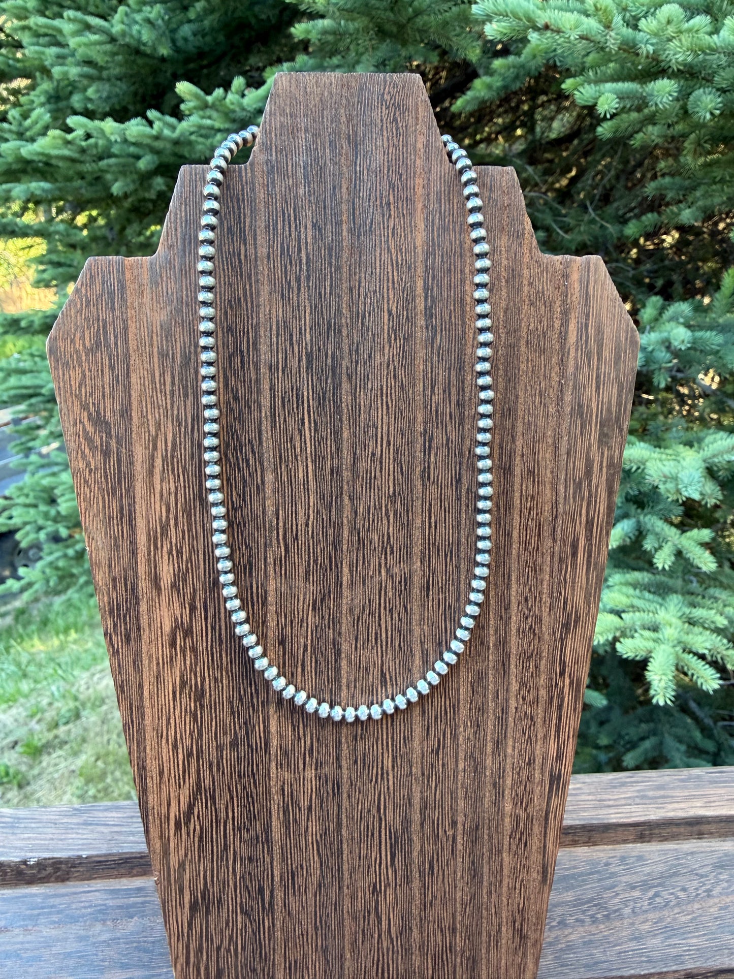 4mm Sterling Silver Pearls 16 inch Necklace