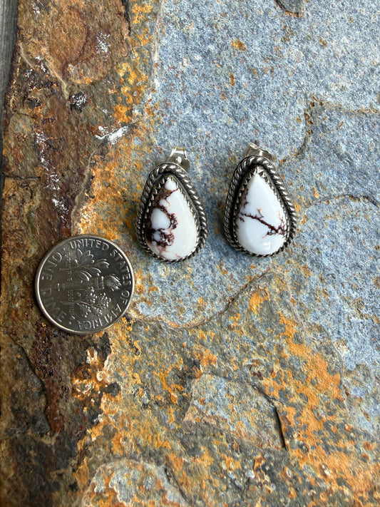 Wild Horse Teardrop Post Earrings