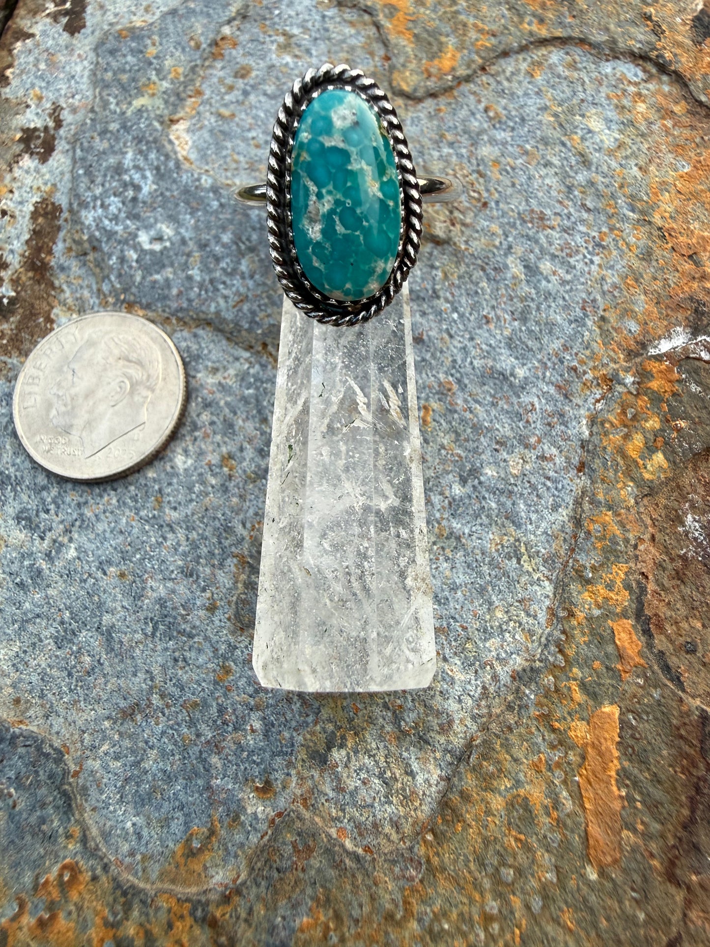 White Water Turquoise Sterling Silver Ring