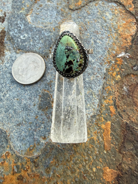 Black Jack Turquoise Sterling Silver Ring