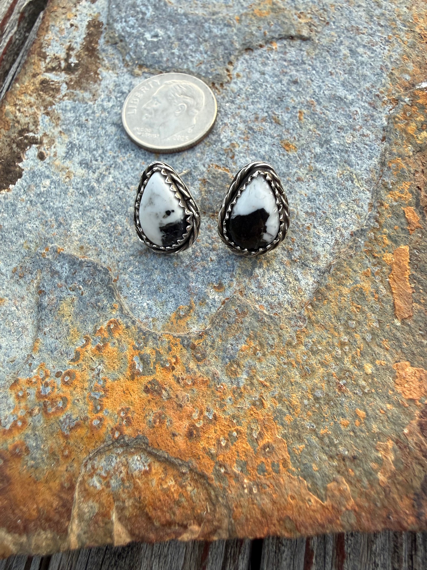 White Buffalo Mini Post Earrings