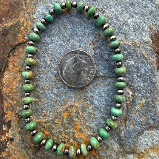 McGuinness Turquoise Sterling Silver Pearl Bracelet