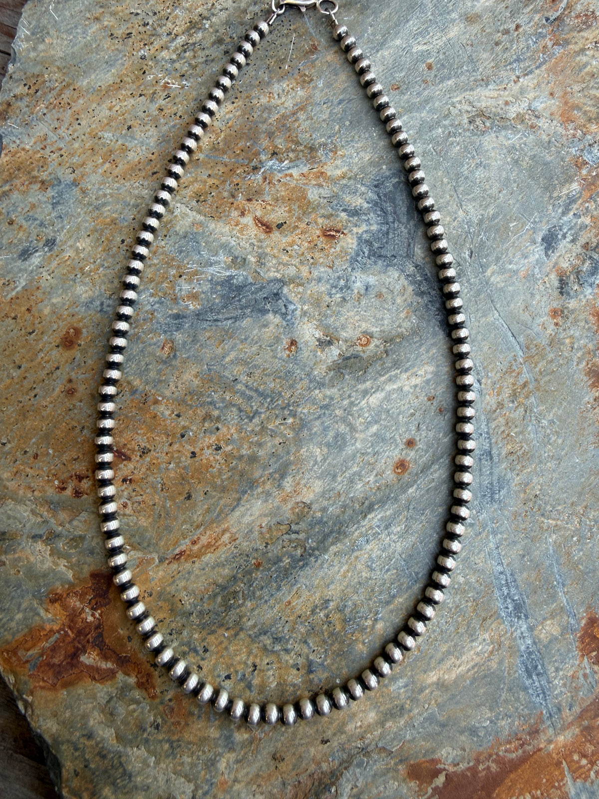 4mm Sterling Silver Pearls 16 inch Necklace