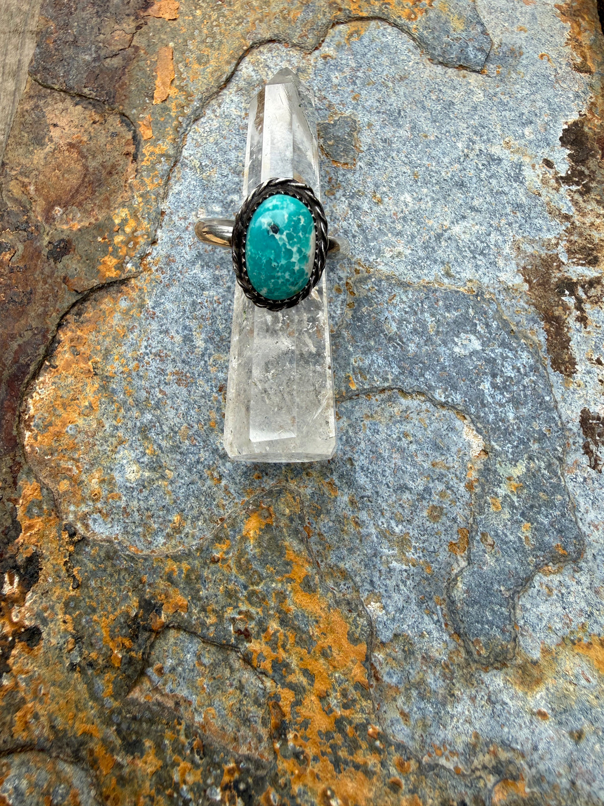 White Water Turquoise Sterling Silver Ring