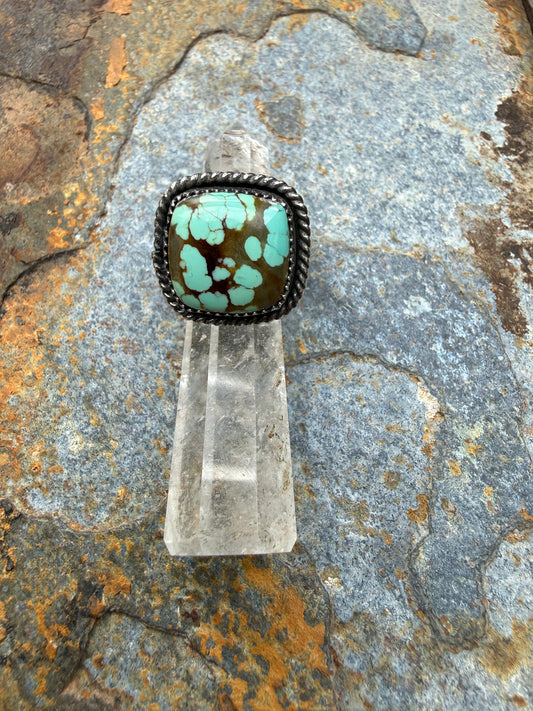 Number 8 Turquoise Sterling Silver Ring