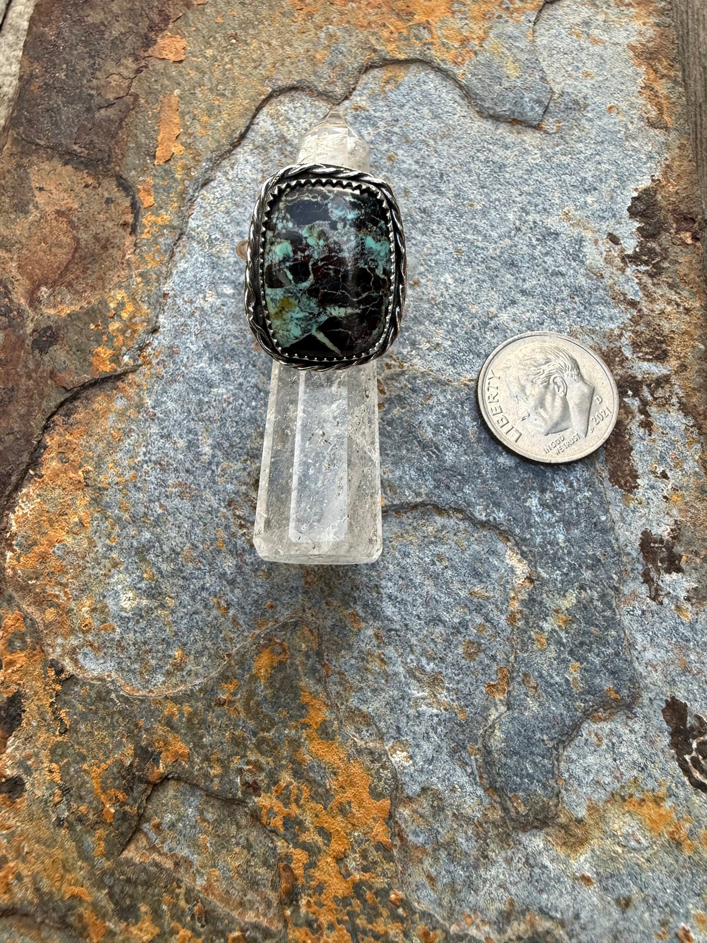 Black Jack Turquoise Sterling Silver Ring