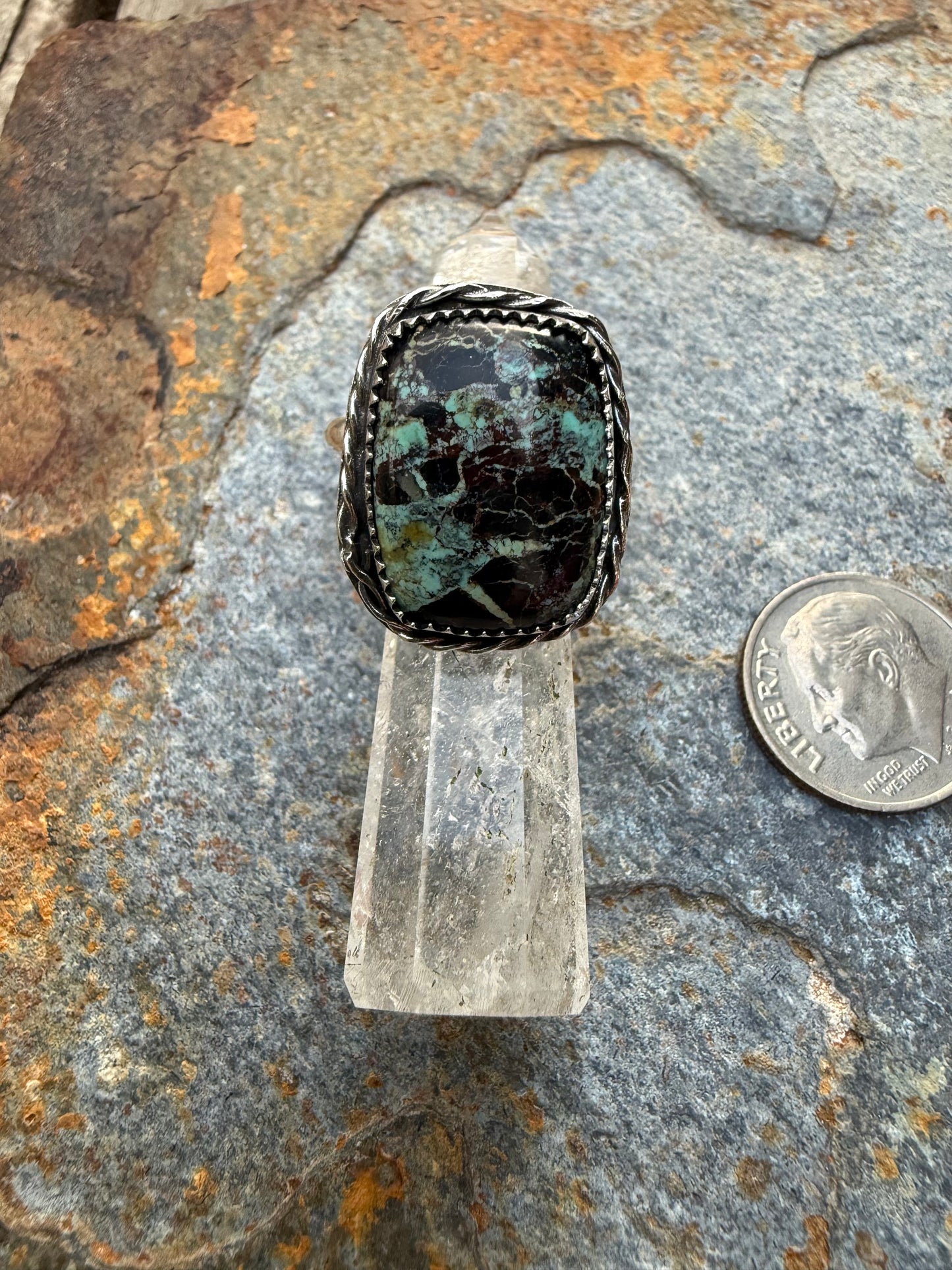 Black Jack Turquoise Sterling Silver Ring