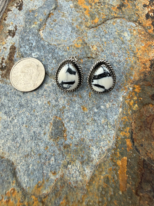White Buffalo Mini Post Earrings
