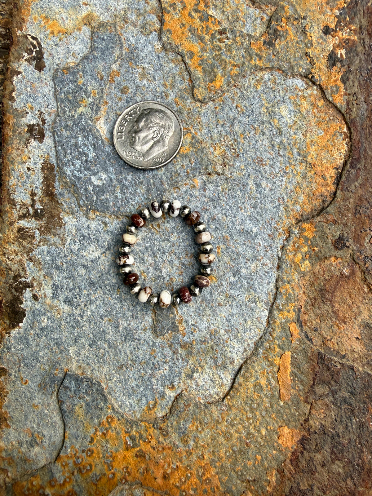 Sterling Silver Pearl Wild Horse Beaded Ring