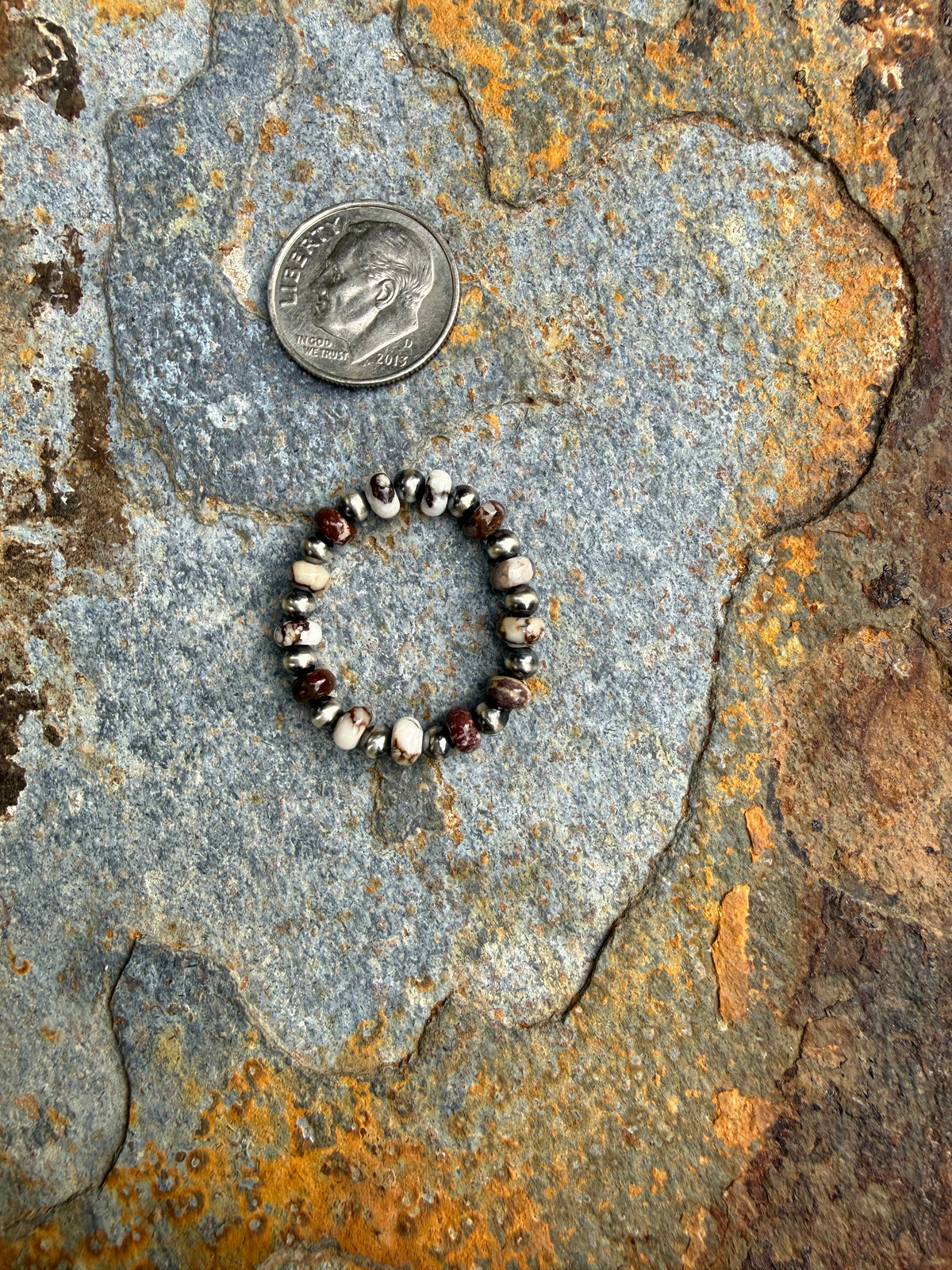 Sterling Silver Pearl Wild Horse Beaded Ring